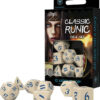 Classic Runic Dice Set Beige & Blue