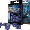 Q Workshop Classic RPG Dice Set Cobalt & White