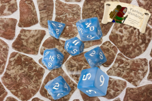 Q Workshop Classic Runic Dice Set Glacier & White